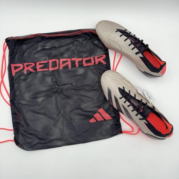 NEW adidas Predator Elite FG Soccer Cleats Men\'s Size 10 Platinum Metallic main image 8